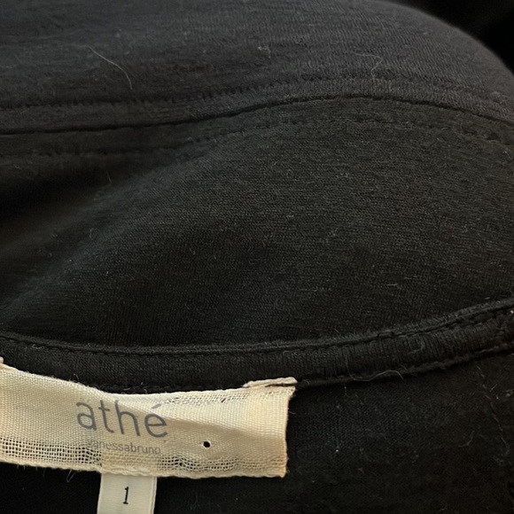 Vanessa Bruno ATHE little black dress mixed media wool / Lace blend Sz 1 / XS - Picture 13 of 14